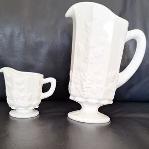 Two Westmoreland Glass Pitchers